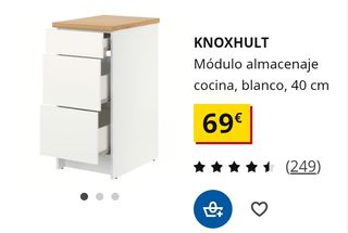 2 Muebles de cajones cocina IKEA Knoxhult