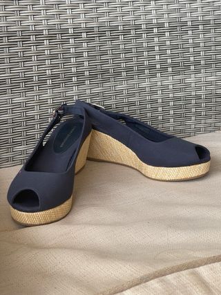 Sandalias Tommy Hilfiger Cuña Azul