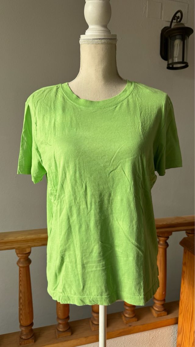 Camiseta verde de manga corta - L