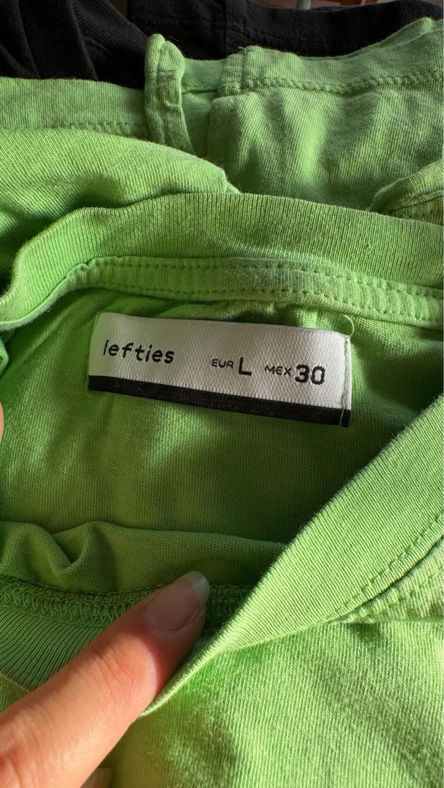 Camiseta verde de manga corta - L