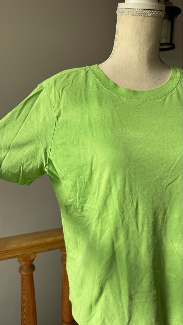 Camiseta verde de manga corta - L