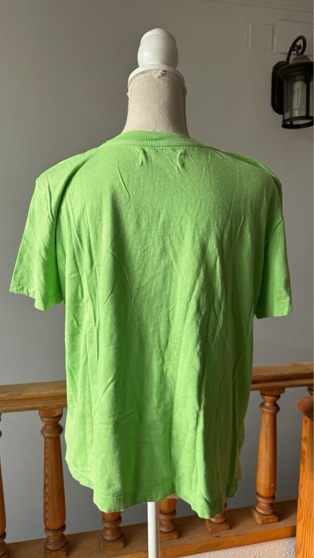 Camiseta verde de manga corta - L