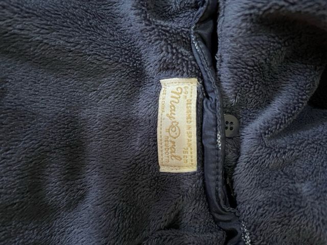 Abrigo azul con lunares T. 6-9 meses