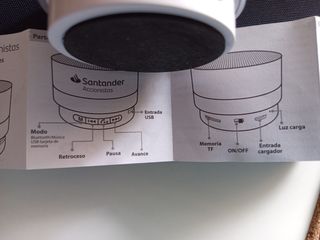 Altavoz Bluetooth Santander Plata y Negro