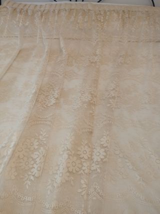 Cortina Encaje Beige 163x175