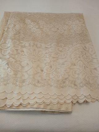Cortina Encaje Beige 163x175