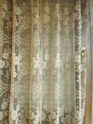 Cortina Encaje Beige 163x175