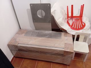 Mueble TV madera con soporte inox Vesa 300x300