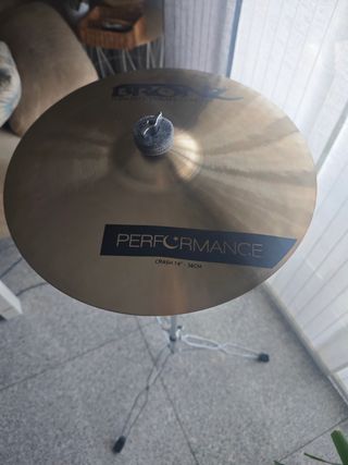 Platillo Bronz Performance Crash 14 con soporte