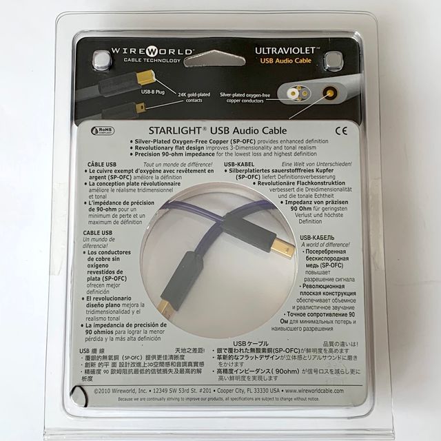 WIREWORLD ULTRAVIOLET USB 2.0 AUDIO CABLE 0.5M