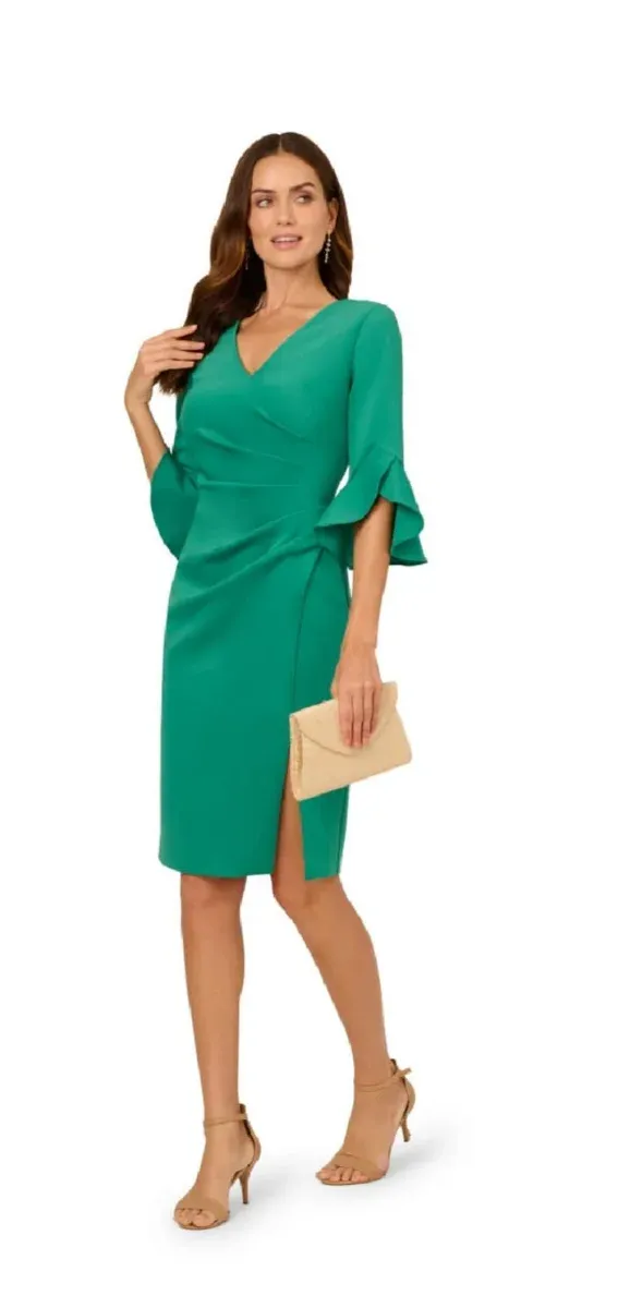 Vestido Adrianna Papell Verde Talla 38