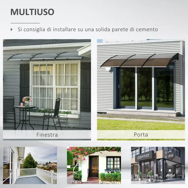 Pensilina da Esterno per Finestre e Porte, in Poli