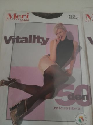 Collant Meri Vitality 50 Den Marrone  e Nero Tagli