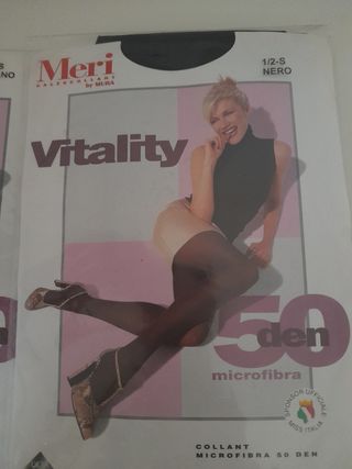 Collant Meri Vitality 50 Den Marrone  e Nero Tagli