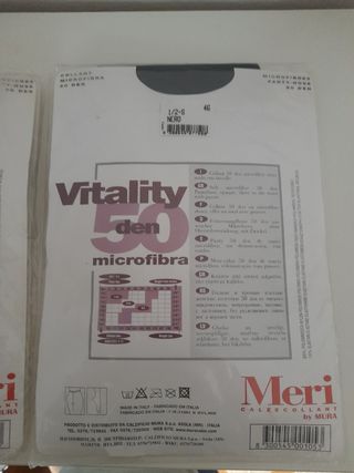 Collant Meri Vitality 50 Den Marrone  e Nero Tagli