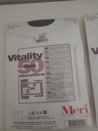 Collant Meri Vitality 50 Den Marrone  e Nero Tagli