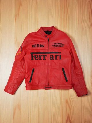 Chaqueta de cuero auténtico Ferrari talla L