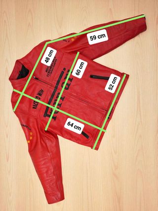 Chaqueta de cuero auténtico Ferrari talla L