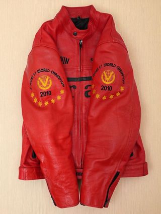 Chaqueta de cuero auténtico Ferrari talla L