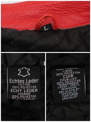 Chaqueta de cuero auténtico Ferrari talla L