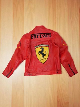 Chaqueta de cuero auténtico Ferrari talla L