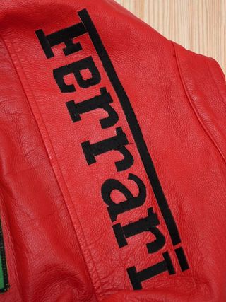 Chaqueta de cuero auténtico Ferrari talla L