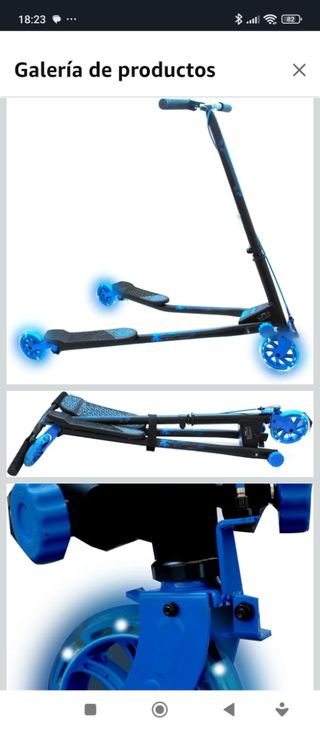 Bipatinete Scooter Luminoso 3 Ruedas Neon
