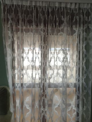 Cortina Nansu y Raso 117x245 Impecable