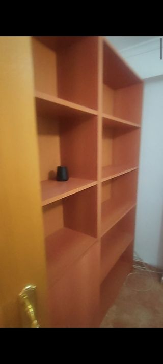 Librería de madera marrón