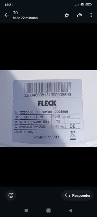 Resistencia Cerámica Termo Fleck Bon Nilo