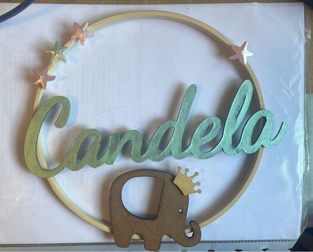 Aro de madera personalizado infantil