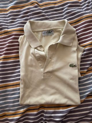 Polo Lacoste Talla L Beige