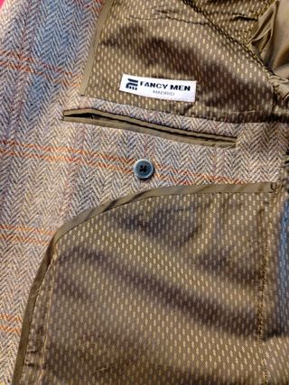 Americana de cuadros para hombre