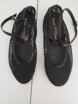 Bailarinas negras rejilla Bryan Stepwise nuevas