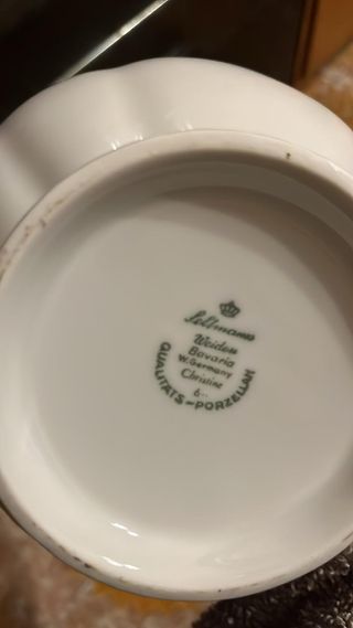 Set caffè e the vintage bianco,oro,blu