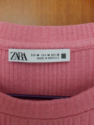 Blusa rosa manga corta volantes