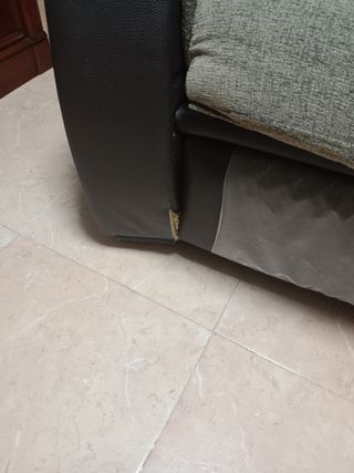 Sillón relax beige y marrón