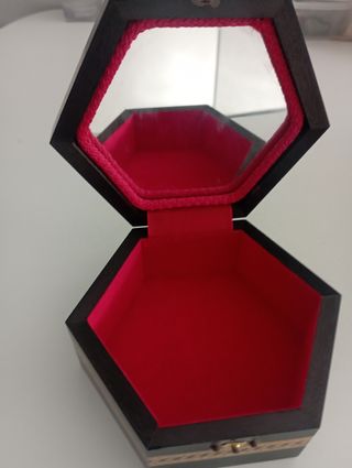 Joyero Madera Estilo Árabe Hexagonal