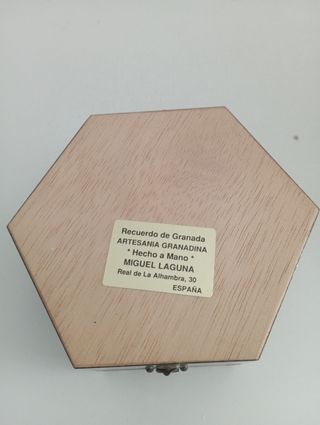 Joyero Madera Estilo Árabe Hexagonal