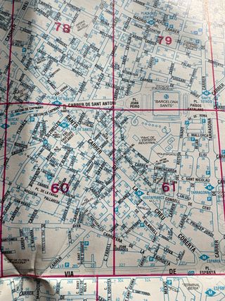 Plano guía urbana Barcelona 1997