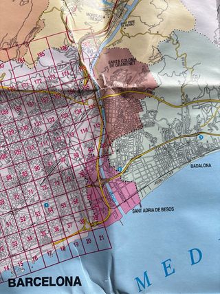 Plano guía urbana Barcelona 1997