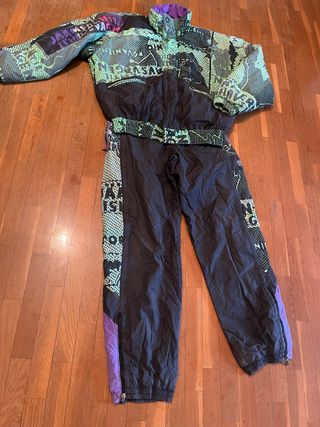 Conjunto de nieve vintage para esquiar