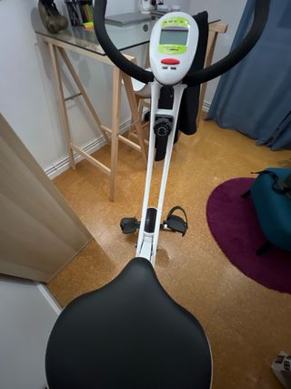 Bicicleta Estática Plegable Blanca