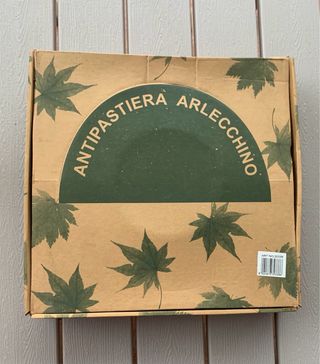 Antipastiera ceramica con cesto vimini