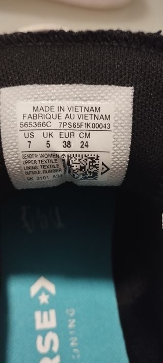 Converse negras talla 38