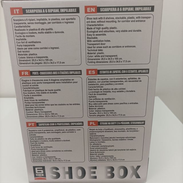 Scarpiera KAELA 6 Piani Trasparente