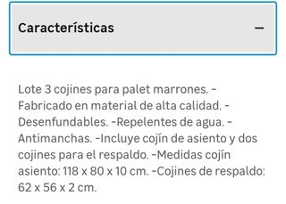 Lote 3 Cojines Palet Marrón