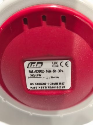 Base Enchufe Trifásica Ide 3polos + tierra