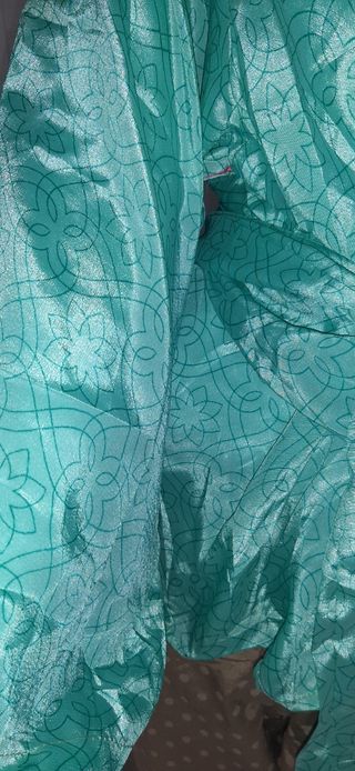 Camicia Seta Kimono Taglia Unica Verde