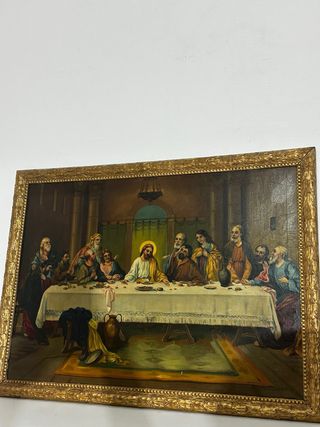 Cuadro La Última Cena Dorado
